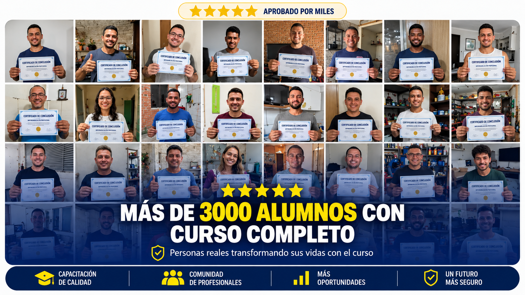 Más de 3000 estudiantes con el curso completo