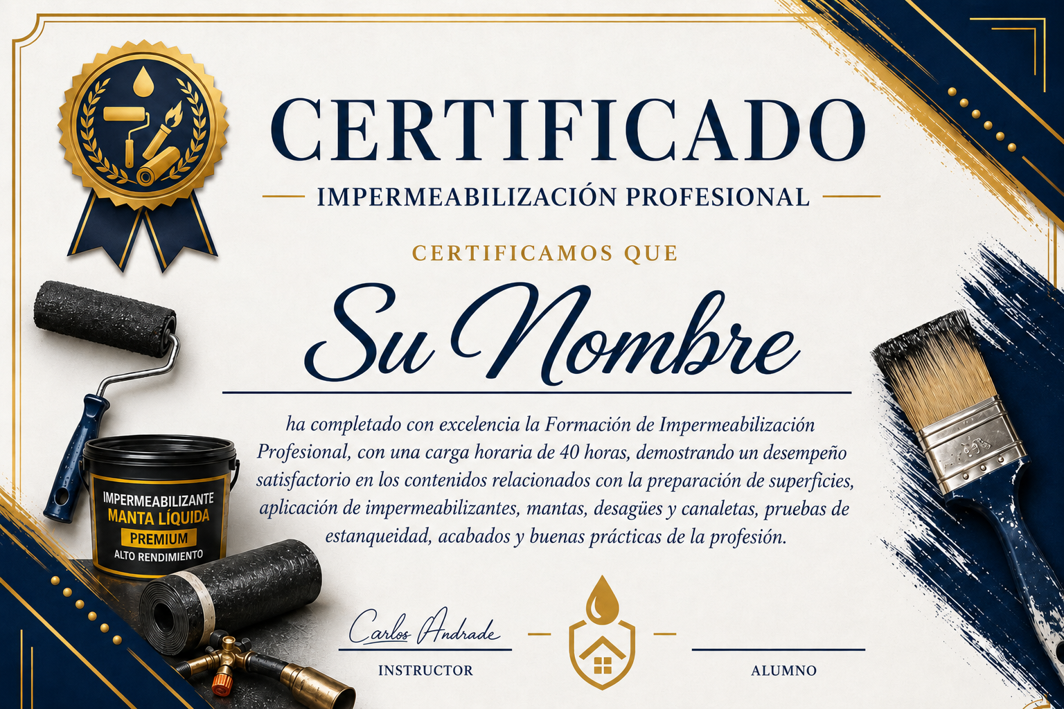 Certificado de finalización del curso