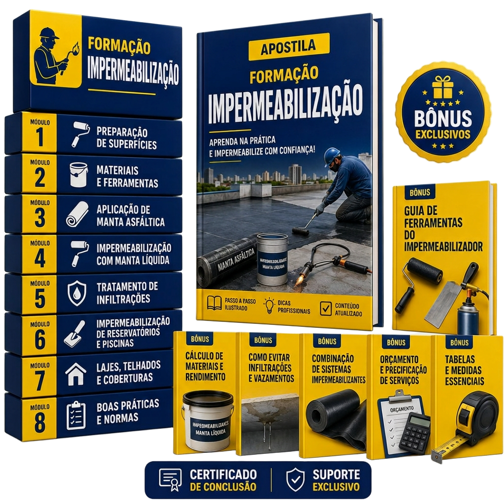 Kit do Curso Formação Impermeabilização